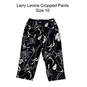 Larry Levine Black & White Cropped Pants A6
